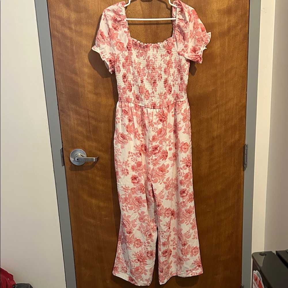 Floral Pink Jumpsuit